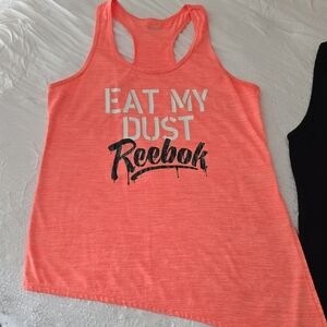 Reebok Asymmetrical Orange Pink Tank Top
